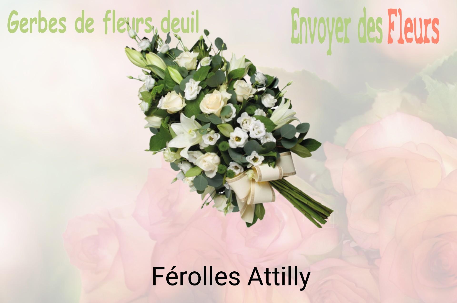 Gerbe de fleurs de deuil livrée à Férolles-Attilly